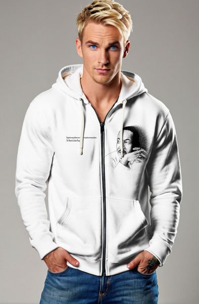 Independence Day Freedom Statue Splatter Paint White Hoodie