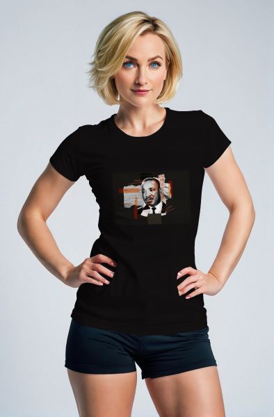 Trendy MLK Graphic Black TShirt