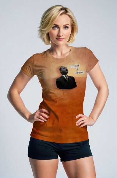Martin Luther King Orange Vintage Graphic Tee