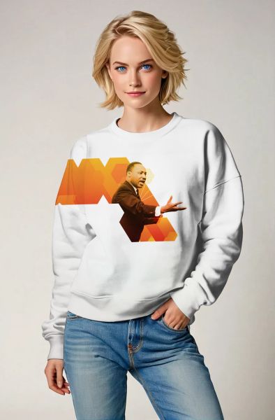 Martin Luther King Stylish White Cool Print Hoodie