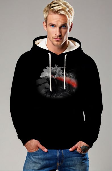 Modern Black Martin Luther King Graphic Hoodie