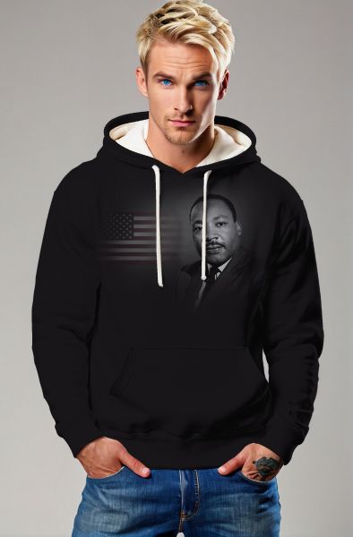 Modern Martin Luther King Fashion Print Hoodie