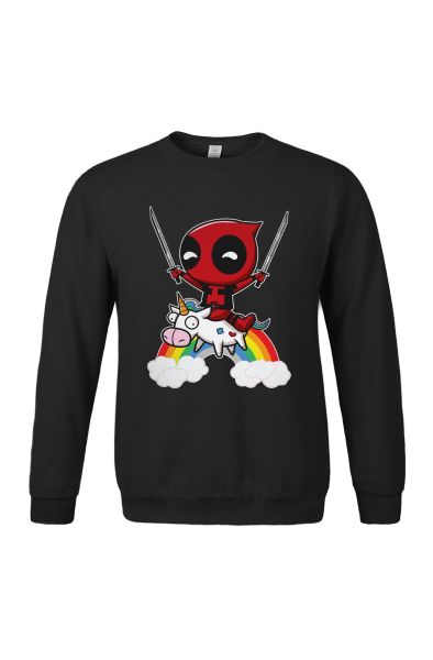 Sweatshirt Series Deadpool Icon Series Deadpool Icon Fle Sweatshirt-Black