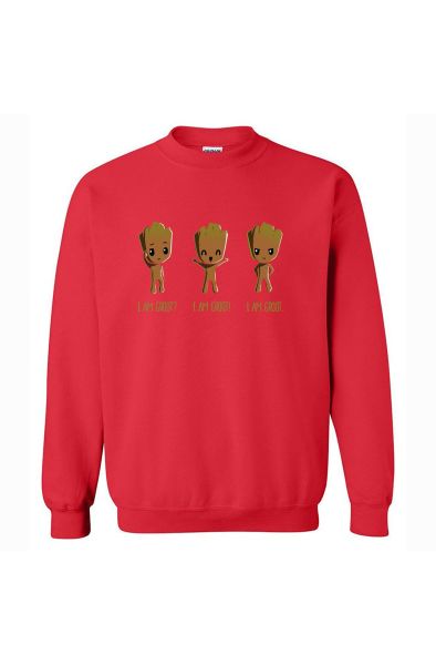 AM GROOT Icon Icon Sweatshirt Everyday Wear Graphic-Red