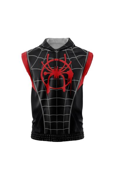 Miles Morales Spiderman Marvel Sleeveless Hoodie