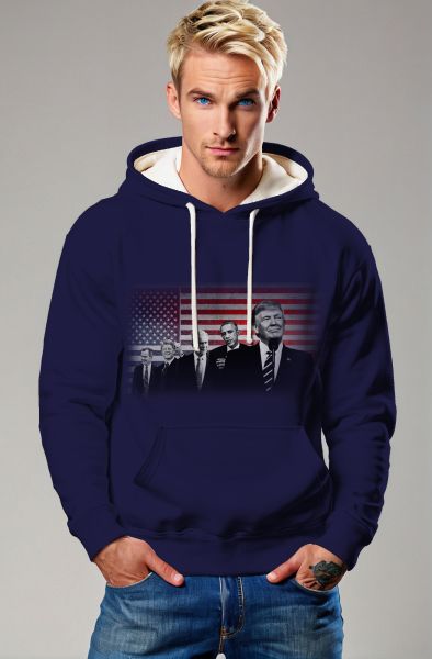American Flag Gradient Presidential Memorial Hoodie