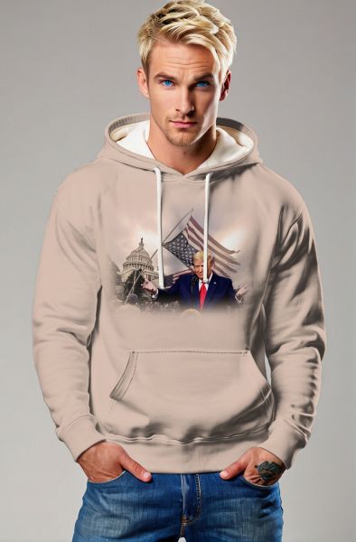 Trump Presidential Memorial Khaki Hoodie
