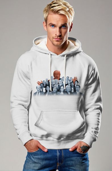 Trump Presidential Memorial White Casual Hoodie