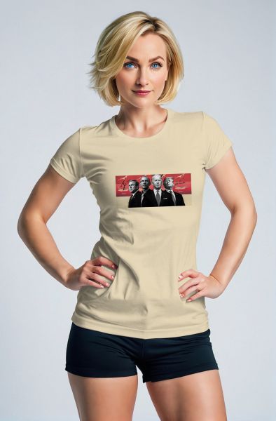 Soft Yellow Fashion Simplistic Presidential Portrait Loose Fit Tee
