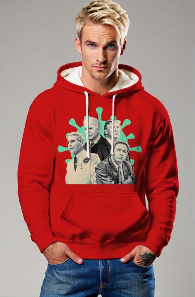 Bold Red Presidential Memorial Graphic Hoodie