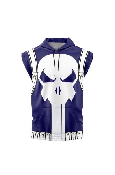 Punisher 90s Arcade Marvel Sleeveless Hoodie
