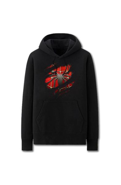 Solid Color Spiderman Logo Icon Spiderman Hoodie Solid