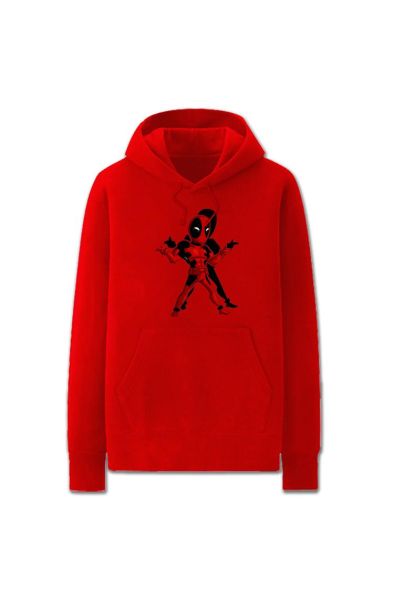 Solid Color Super Cool Spiderman Cartoon Style Spiderman Hoodie Solid-Red