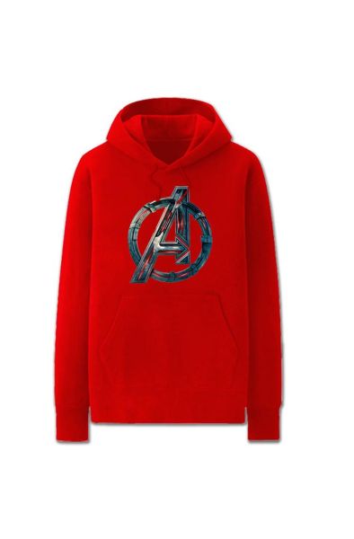 Avengers Solid Color Avengers Marvel Inspired Hoodie Solid-Red