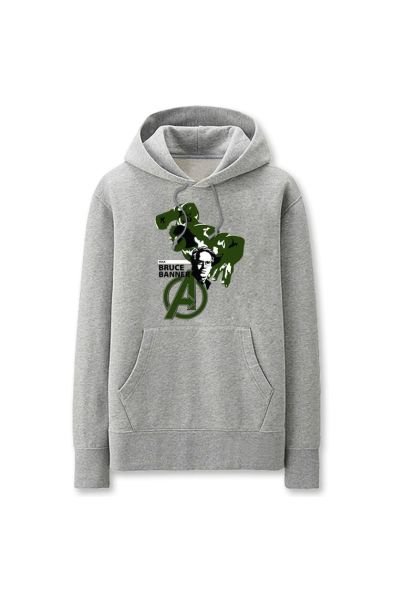 Avengers Solid Color Bruce Banner Marvel Inspired Hoodie Solid