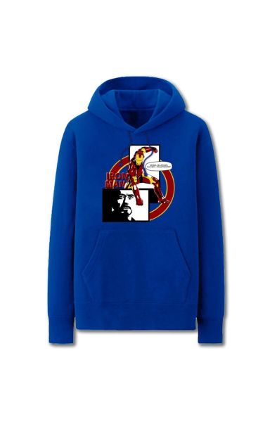 Avengers Solid Color Iron Man Ico Marvel Inspired Hoodie Solid