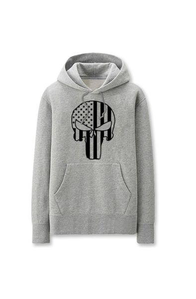 Avengers Solid Color Punisher Sup Marvel Inspired Hoodie Solid