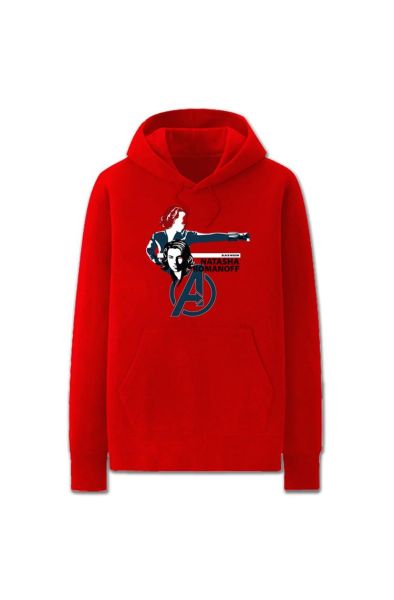 Avengers Solid Color Super Hero B Marvel Inspired Hoodie Solid Black-Red