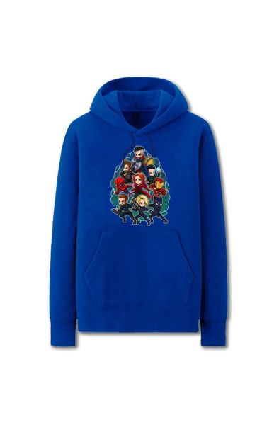 Avengers Solid Color Super Hero I Marvel Inspired Hoodie Solid-Blue