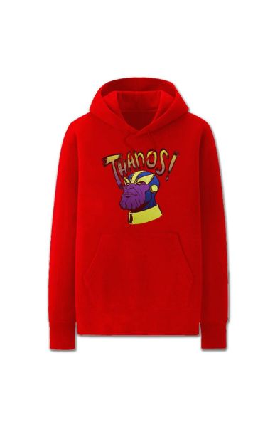 Avengers Right Cartoon Style Supe Marvel Inspired Hoodie Solid-Red