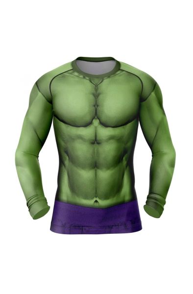 The Hulk Marvel Comics Long Sleeve Rash Guard Compression Shirt