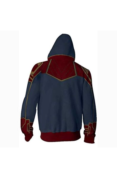 Thor Print Long Sleeve Zipper Marvel Inspired Zip Up Hoodie