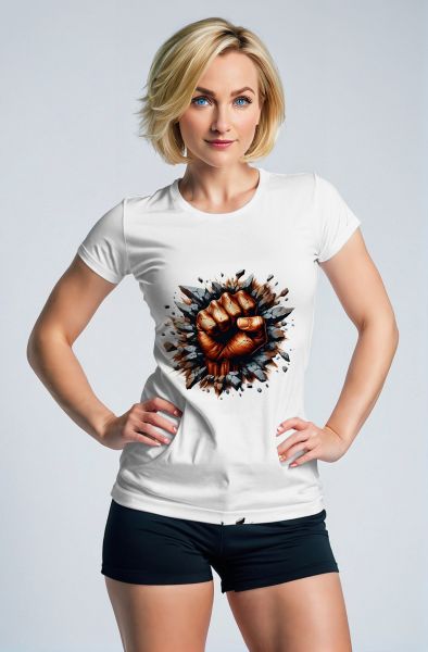 Power Fist Graphic White T-Shirt, Hoodie, Zip-Up Jacket & Pullover-T-Shirt