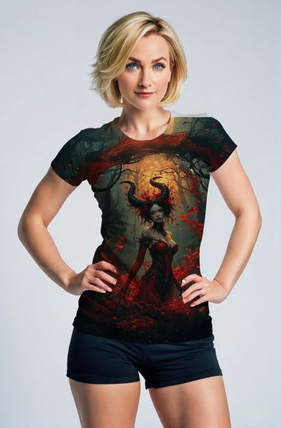 Symbol of Enchantment and Power Aries Spirit Infused in the Dark Forest Queen's Attire Available as T-Shirts Hoodies Zip-Up Jackets and Pullovers