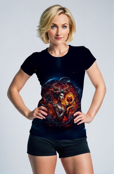 Aries Zodiac Collection: The Flame Dancer Hoodie, Sweatshirt, Zip-Up, T-Shirt-T-Shirt