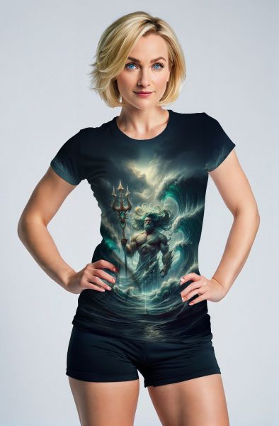 Aquarius Zodiac Collection: Divine Tide - The Cosmic Sovereign Hoodie-T-Shirt