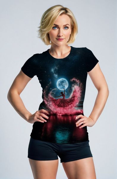 Aquarius Zodiac Collection: Celestial Elegance - The Cosmic Dancer Hoodie, Sweatshirt, Zip-Up, T-Shirt-T-Shirt