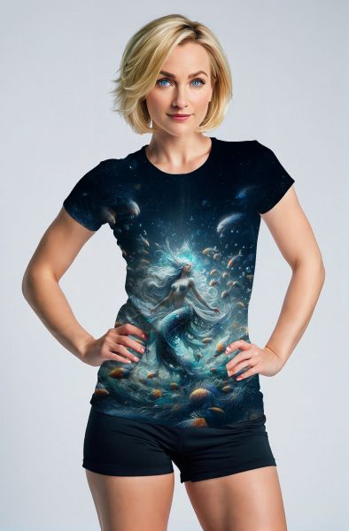 Aquarius Zodiac Collection: Galactic Wisdom - The Starry Vision Hoodie, Sweatshirt, Zip-Up, T-Shirt-T-Shirt