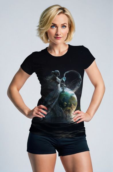Aquarius Zodiac Collection: Stellar Flow - The Celestial Spirit Hoodie, Sweatshirt, Zip-Up, T-Shirt