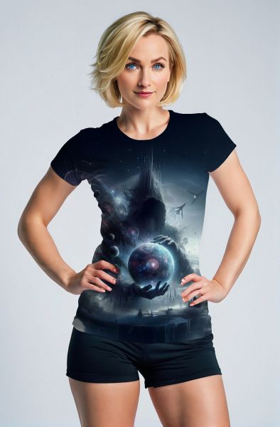 Aquarius Zodiac Collection: Cosmic Waters - The Cosmic Alchemist-T-Shirt