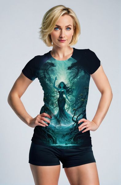 Aquarius Zodiac Collection: Oceanic Elegance - The Water Enchantress Hoodie, Sweatshirt, Zip-Up, T-Shirt-T-Shirt
