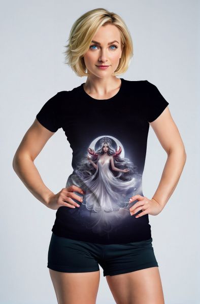 Cancer Zodiac Collection: The Moonlit Empress Hoodie, Sweatshirt, Zip-Up, T-Shirt-T-Shirt