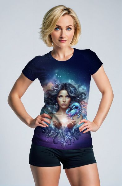 Cancer Zodiac Collection: The Ocean's Embrace Hoodie, Sweatshirt, Zip-Up, T-Shirt-T-Shirt