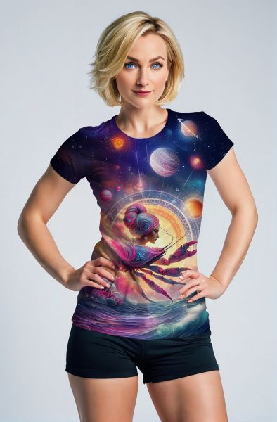Cancer Zodiac Collection: The Cosmic Crustacean Hoodie, Sweatshirt, Zip-Up, T-Shirt-T-Shirt