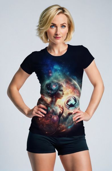 Cancer Zodiac Collection: The Lunar Majesty Hoodie, Sweatshirt, Zip-Up, T-Shirt-T-Shirt