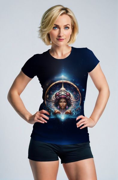 Cancer Zodiac Collection: The Cosmic Siren Hoodie, Sweatshirt, Zip-Up, T-Shirt-T-Shirt