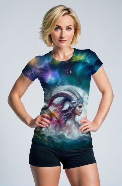 Capricorn Zodiac Collection: The Cosmic Ram Hoodie, Sweatshirt, Zip-Up, T-Shirt-T-Shirt