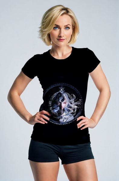 Gemini Yin and Yang Collection: Black Hoodie, Sweatshirt, Zip-Up, T-Shirt with Dual Nature and Cosmic Balance Design-T-Shirt