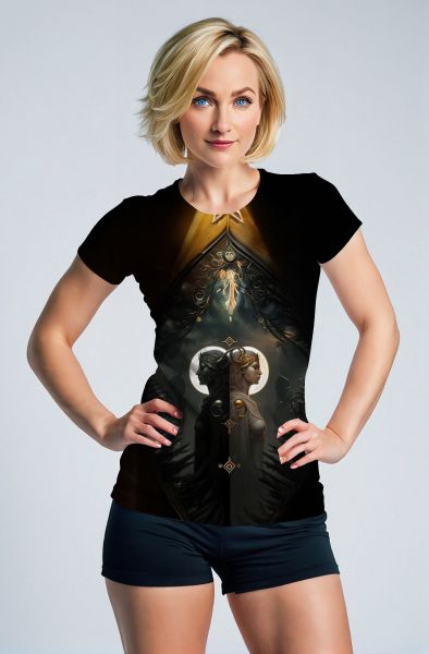 Gemini Dark and Light Balance Collection: Black Hoodie, Sweatshirt, Zip-Up, T-Shirt with Dual Nature and Cosmic Light