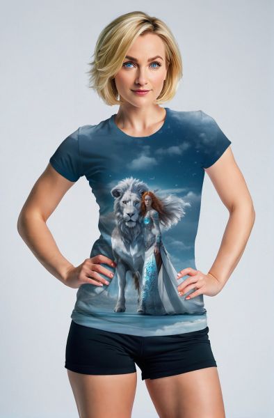 Lion's Majesty: The Celestial Queen's Strength Hoodie, Sweatshirt, Zip-Up, T-Shirt-T-Shirt