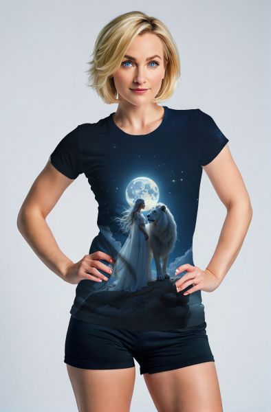 Lionhearted Queen: The Moonlit Majesty Hoodie, Sweatshirt, Zip-Up, T-Shirt-T-Shirt