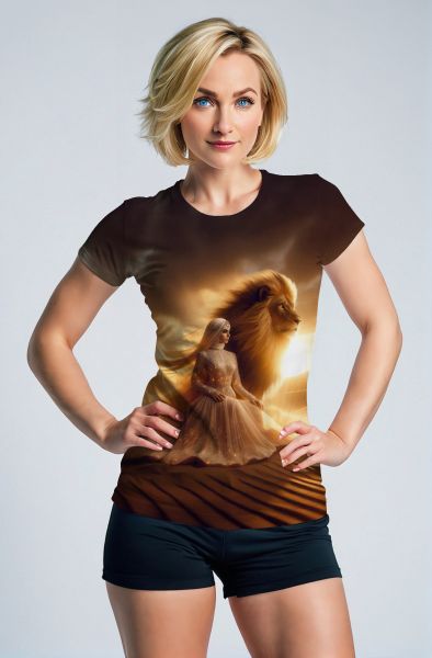 Radiant Lioness: The Majestic Embrace Hoodie, Sweatshirt, Zip-Up, T-Shirt