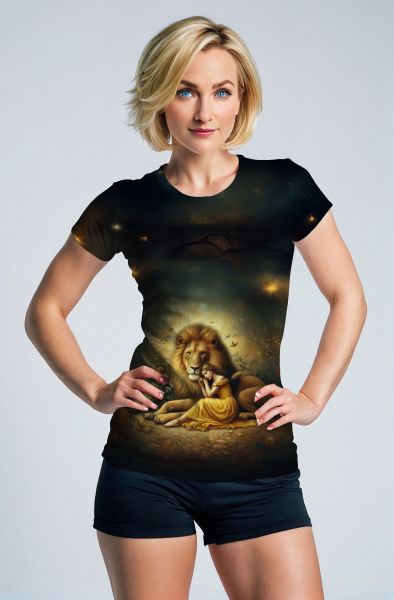 Lioness of the Golden Dawn: The Heart of the Wild Hoodie, Sweatshirt, Zip-Up, T-Shirt-T-Shirt