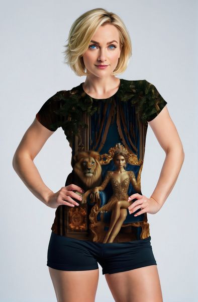 Golden Kingdom: The Lion's Queen in Regal Splendor Hoodie, Sweatshirt, Zip-Up, T-Shirt