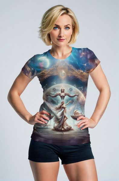 Libra Zodiac Collection: Celestial Harmony - The Balancer's Realm Hoodie, Sweatshirt, Zip-Up, T-Shirt-T-Shirt