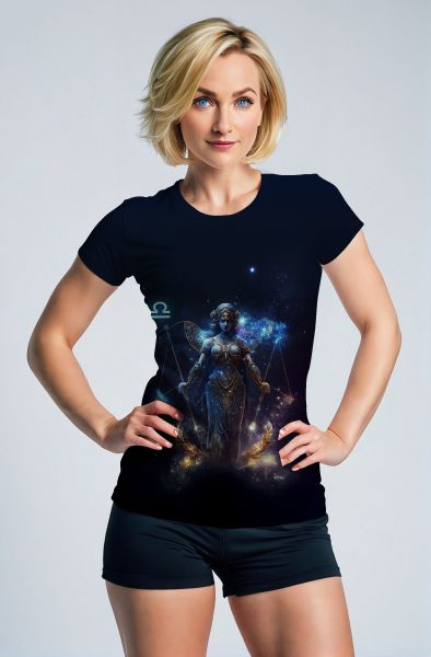 Libra Zodiac Collection: Cosmic Scales of Fate Design Sweatshirt-T-Shirt
